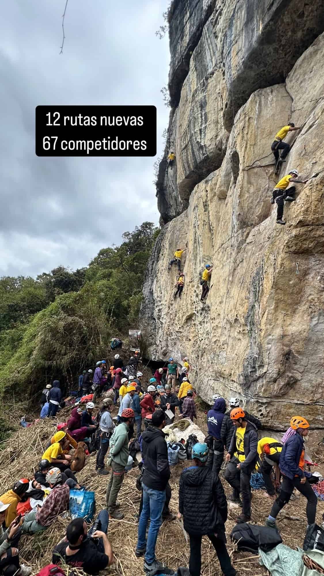 Escalador en el muro
